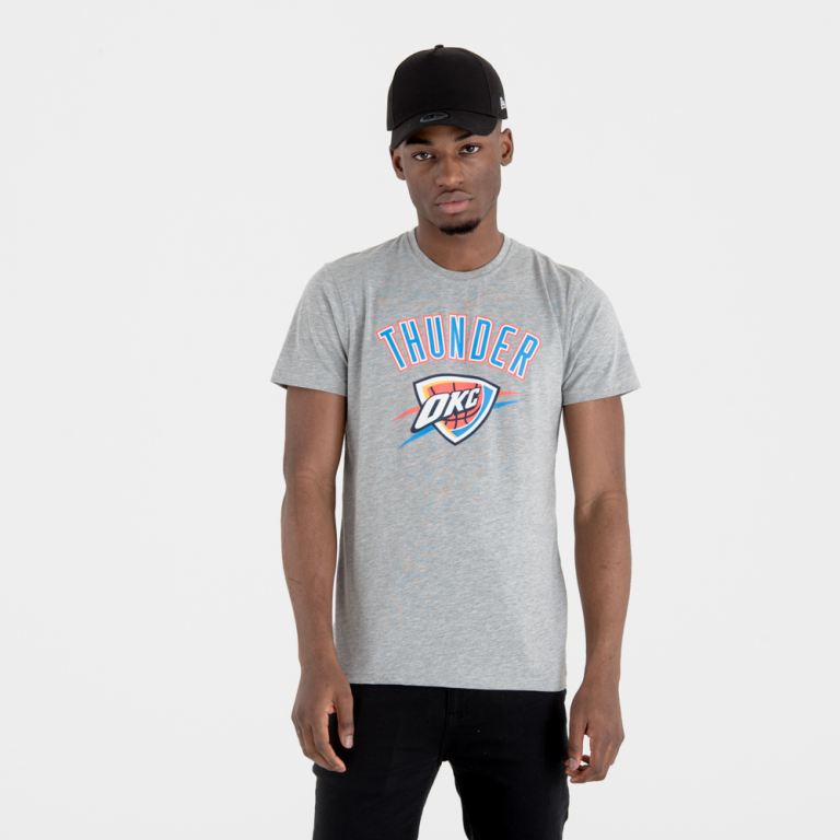 Ropa New Era Nba Grises - Oklahoma City Thunder Team Logo 39017YOLE